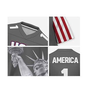 Uniforme de Fútbol Americano Retro Vintage Cosido Logos Sublimación Personalizada Tackle Sarga para Equipos Fans Jersey de Fútbol Americano - Product Image 5