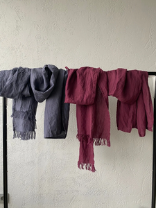 Best Quality Linen Scarf Women Mens Wrap Gift Softened Scarf with Fringe and Finished Hem in 31 Colors - Product Image 4