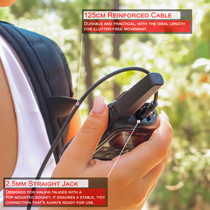 Factory Price TechSide Earphone <b>Microphone</b> with 1-Pin 2.5mm Connector for <b>Radios</b> Compatible with TS-T3 China Model TSAUD-2 - Product Image 5