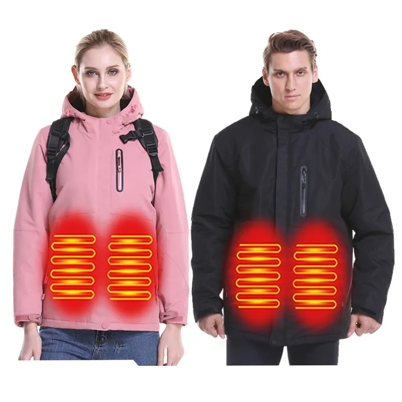 Groothandel 2023 Koude Winter Mannen En Vrouwen Jassen Usb Batterij Aangedreven Verwarmde Outdoor Heren Winter Jassen