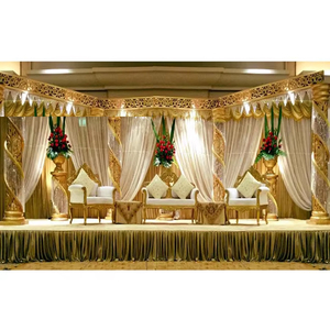 Splendide décoration de scène en fibre de cristal pour mariage, décoration de scène de réception de mariage anglaise, décoration de scène de mariage en cristal - Product Image 1