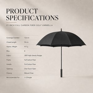 Minimalist Business Style Paraguas Automatic Open 122cm Diameter 417g Lightweight Carbon Fiber Custom Golf <b>Umbrella</b> With Logo - Product Image 2