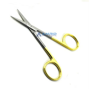 กรรไกรผ่าตัด TC IRIS ไมโครทังสเตนคาร์ไบด์แบบตรงได้รับการรับรอง CE GH-389-893การผ่าตัด amrid คลาส I คู่มือทันตกรรม - Product Image 5