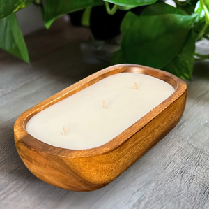 Tazón de masa de madera de mango, cuencos de vela de Paulownia, regalo de inauguración de la casa, artesanías nuevas personalizadas, venta más vendida - Product Image 4