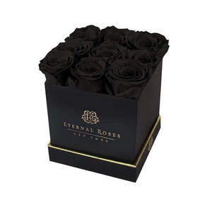 Lennox Nine Eternal Roses Gift Box Midnight Black Preserved Roses for Valentine's Day & Mother's Day Gifts - Product Image 1