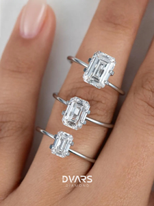 1,00 Ct Emerald Cut IGI Certified D-Color Lab Grown Loose Diamond VVS-VS-Clarity CVD Dvars Diamond DLE-26 para la fabricación de joyas - Product Image 6
