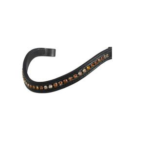 Brida de sillín inglés de alta calidad, banda para cejas en forma de U, cuero Halter Premium con piedra colorida de cristal, el mejor precio - Product Image 1