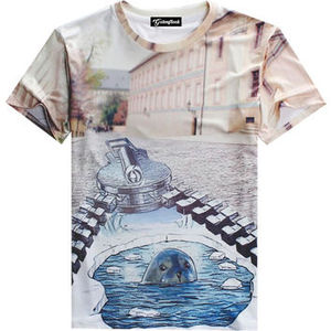 T-shirt de sport et de fitness pour homme grande taille 100% coton, d'été, col polo en V, avec poche, formel, extensible, tricoté, à manches courtes, imprimé - Product Image 5