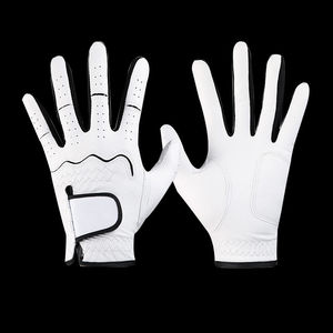 Venta al por mayor 2024 de alta calidad de los hombres Cabretta cuero PU Golf guantes logotipo personalizado antideslizante suave transpirable guantes deportivos aplicables - Product Image 4