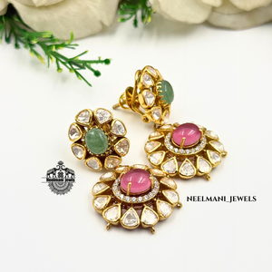 Pendientes Colgantes de Esmeralda y Rubí, Modernos, Geométricos, Clásicos, Florales, para Regalo de Boda, Cristianos, Bonitos, con Diamantes - Product Image 4