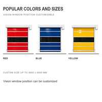 Porte rapide enroulable en aluminium léger et PVC 5000x5000mm, à boucle au sol, pour quai logistique, taille personnalisée, vente en gros