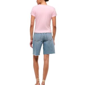 T-shirt de sport de fitness d'été pour femmes maillot respirant avec motif solide Logo personnalisé vêtements de sport décontractés teint en gros - Product Image 2