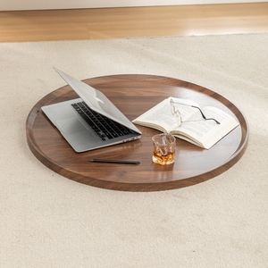 Handmade Mango Wood <b>Tray</b> in Natural Oak Color with Elegant Oval Shape and Polished Surface Ideal for <b>Serving</b> and Display - Product Image 2
