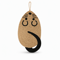 Tapis à gratter pour chat en sisal naturel YIDUO en gros, forme de souris suspendue, planche à gratter, protection anti-rayures pour meubles, animaux de compagnie