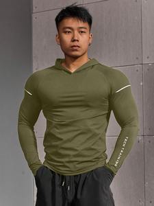 Sweat-shirt de sport ajusté pour homme, vêtements de fitness pour la musculation, entraînement actif - Product Image 3