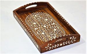 Bandeja para servir comida de postre de fruta de madera duradera de salida de fábrica adecuada para sostener juegos de té y frutas - Product Image 3