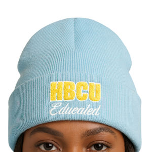 Bonnet bleu ciel en acrylique brodé en chenille, thème Sororité grecque Divine Nine, pour HBCU, personnalisé, mode, plage - Product Image 4
