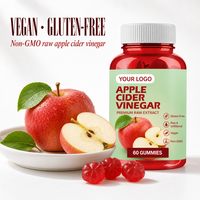 Gummies ACV personnalisées ODM, formule végétalienne sans gluten, 60 unités