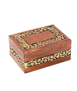 Handmade & Handcrafted Rosewood Borders Engraving Wooden Cremation Box/Urns for Human Ashes Adult Funeral Urn Box - Product Image 3