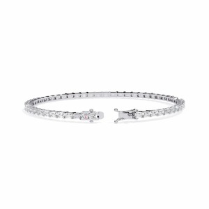 Bracelet tennis en argent sterling 925 massif avec diamants baguette cultivés en laboratoire, bijoux OEM - Product Image 3