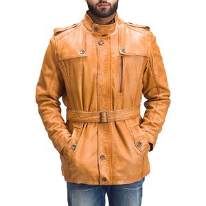 Concevez vos propres vestes en cuir à la mode Veste en cuir de haute qualité pour hommes au meilleur prix Veste en cuir à manches longues - Product Image 1