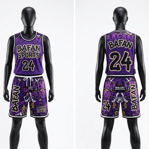 Premium 180 GSM breathable <b>mesh</b> basketball jersey and shorts purple black sublimation custom logo Women's <b>Sets</b> - Product Image 1