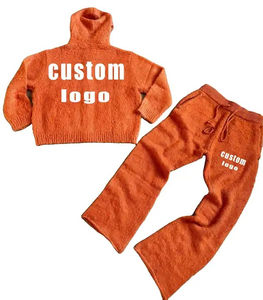 Nuevo estilo, venta al por mayor, chándales para hombre, precio bajo, más vendidos, chándales de dos piezas, sudaderas con capucha con cremallera y flayer personalizado lavado con ácido - Product Image 1