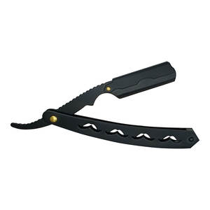 Maquinilla de afeitar recta de una sola hoja reutilizable hecha en fábrica al por mayor para barbería punta afilada para corte de pelo - Product Image 2