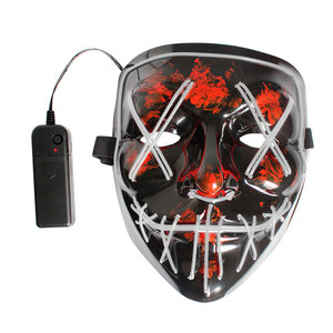 หน้ากากไฟ LED สำหรับคอสเพลย์ Purge ในวันฮาโลวีน พร้อมดีไซน์ผีเรืองแสง ทำจากพลาสติก สำหรับงานปาร์ตี้และงานแฟนซี - Product Image 5