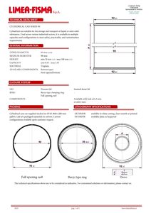 Diamantes de la Mejor Calidad 90 mm. Latas cilíndricas de hojalata con tapas a presión/tapas abombadas con orificio para verter, capacidad total de 0,4-1,0 litros - Product Image 2