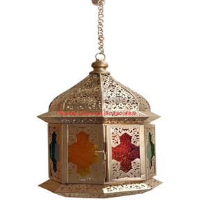 Lanterne marocaine décorative suspendue lanterne support métal lanterne Vintage Antique maison accessoires décoratifs à bas prix - Product Image 6