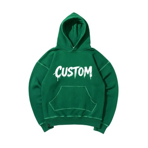 Sudadera con Capucha Extra Grande de Algodón 100% para Hombre, 420 GSM, Gruesa, Transpirable, con Estampado Personalizado y Lavado Ácido - Product Image 6