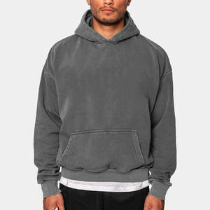 Meilleures ventes de sweats à capuche vintage lavés à l'acide personnalisé surdimensionné fabricant de sweats à capuche en coton épais vierge coupe carrée sweats à capuche pour hommes - Product Image 1