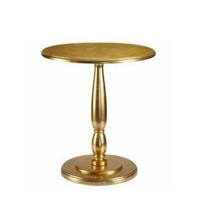 Table d'appoint ronde blanche en marbre avec trépied en métal doré Table d'appoint moderne pour salon et chambre à coucher Meuble décoratif - Product Image 3