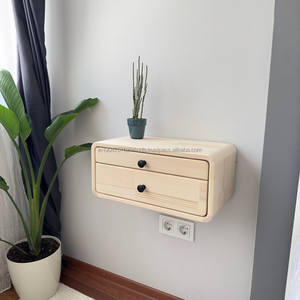 Mesita de Noche Flotante Moderna, Mesa Auxiliar de Pared, Estante Flotante Delgado de Madera, Almacenamiento Ecológico para Sala de Estar y Dormitorio - Product Image 3