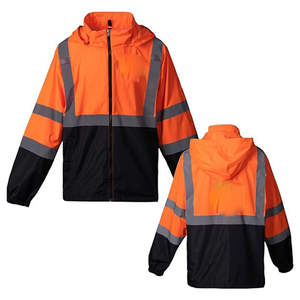 Veste de travail d'hiver de haute qualité en polyester, bomber réfléchissant de sécurité, vêtements de travail, capuche dissimulée, rembourrée, imperméable - Product Image 2