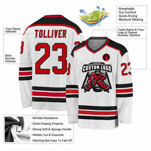 Vente en gros Taille personnalisée Maillot de hockey sur glace Nouveau design avec impression par sublimation personnalisée pour vêtements de hockey sur glace - Product Image 3
