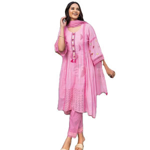 Nueva colección de pantalones Kurti DE BODA formal multicolor con Dupatta para mujer en stock - Product Image 1