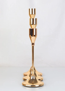 ชุดเชิงเทียนทองเหลืองสำหรับงานแต่งงานสีทองหรูหราทันสมัยสำหรับตกแต่งบ้านเทศกาลคริสต์มาสเชิงเทียนโลหะทรงสูงเชิงเทียนอีสเตอร์ - Product Image 5