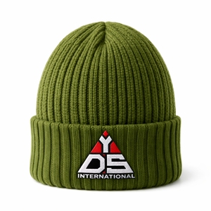 Custom Rib Knit Beanie Hat with Custom Logo Unisex Winter Polyester Custom Color Street <b>Style</b> Outdoor Beanie - Product Image 1
