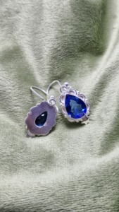 Nouvelles boucles d'oreilles en argent sterling 925 avec pierre précieuse tanzanite, design bohème pour fiançailles, mariage et fête - Product Image 3