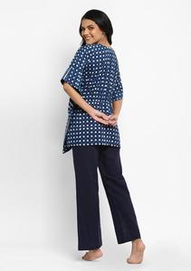 Diseñador de moda Lady Elegance Impreso con cuello en V Mujeres Kaftan Túnica Top - Product Image 4