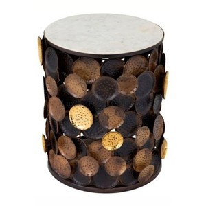 Juego de mesa de metal de última llegada con diseño de punción de color plateado de 2 mesa auxiliar de diseñador fundido de peltre diseño único última llegada - Product Image 2