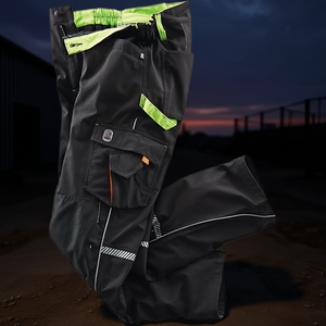 กางเกง Terrax Workwear Softshellhose รุ่น Gr.50 สีดำ/สีเขียวมะนาว พร้อมแถบสะท้อนแสงและไฟ  สินค้าส่งเสริมการขาย - Product Image 3