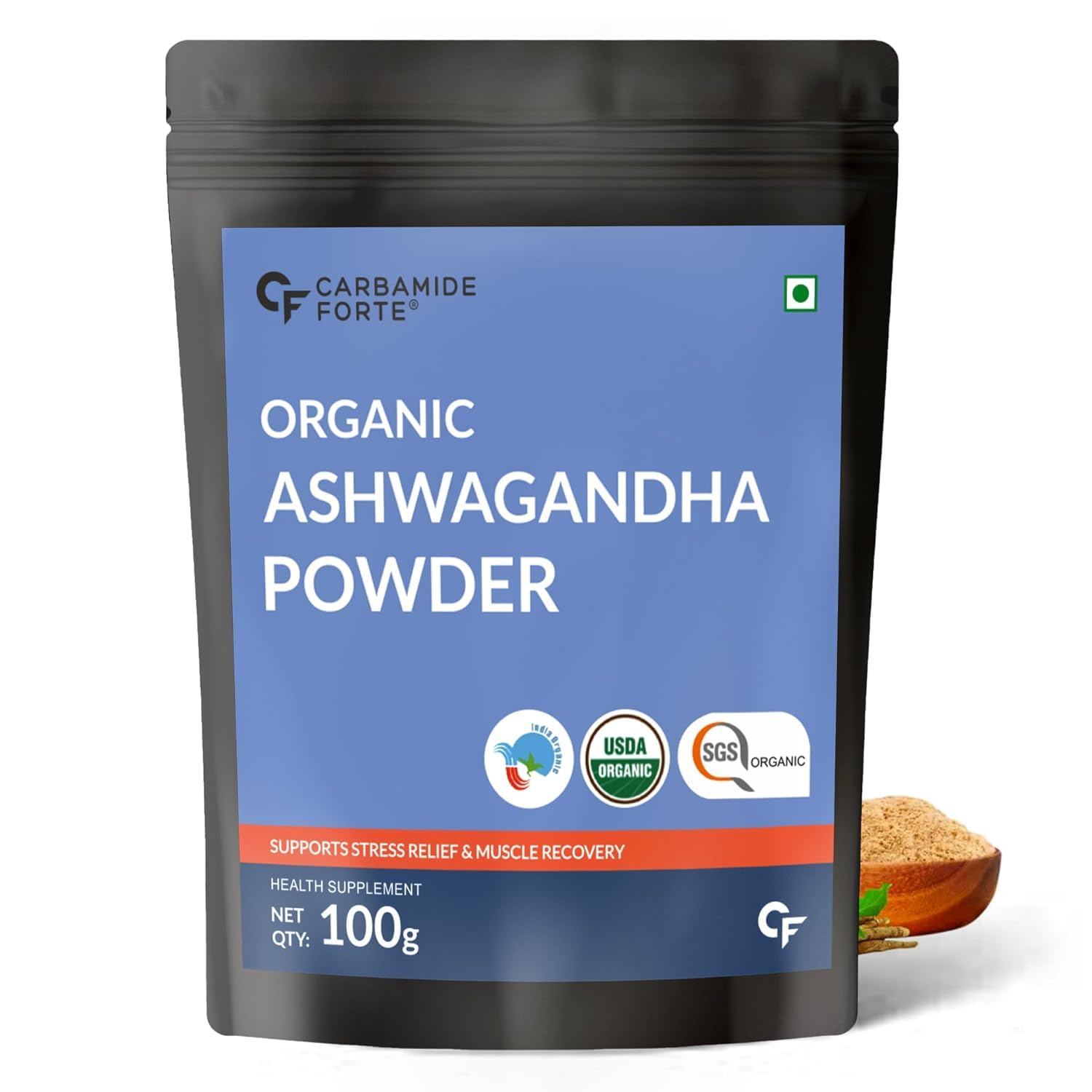 Organic Ashwagandha Powder: USDA Certified, Stress & Muscle Support by NOVUS LIFE SCIENCES PRIVATE LIMITED