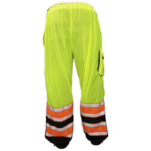 Pantalons de sécurité réfléchissants personnalisés de haute qualité, pantalons de sécurité haute visibilité pour hommes, légers, en polyester, bandes réfléchissantes, norme ANSI classe 1 EN ISO - Product Image 2