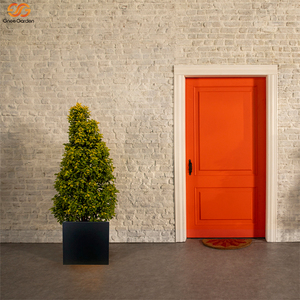 Jardinera Cuadrada Grande de Acero Negro de 26 Pulgadas, Estilo Americano, Ecológica, para Exteriores, Disponible en Nuestro Almacén de EE. UU. - Product Image 3