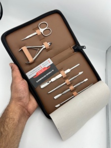Professional Manicure Pedicure Set Japanese Stainless Steel <b>Nail</b> Cuticle Nipper Scissors Pusher Clipper with Leather <b>Pouch</b> - Product Image 6