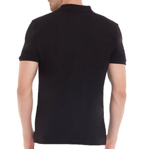 2022 New Arrival <b>Men's</b> <b>Black</b> 100% Polyester Casual Wear <b>for</b> <b>Polo</b> <b>Shirt</b> OEM Service Custom Made Breathable Eco-Friendly Anti-Wrin - Product Image 2