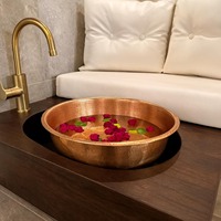 Bol de pédicure et bassin de bain de pieds en cuivre traditionnel fait main, style antique, couleur et taille personnalisables, pour usage spa adulte